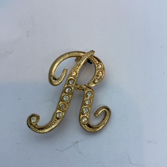 Jewelry | Vintage Letter R Initial Pin Brooch Monogram | Poshmark